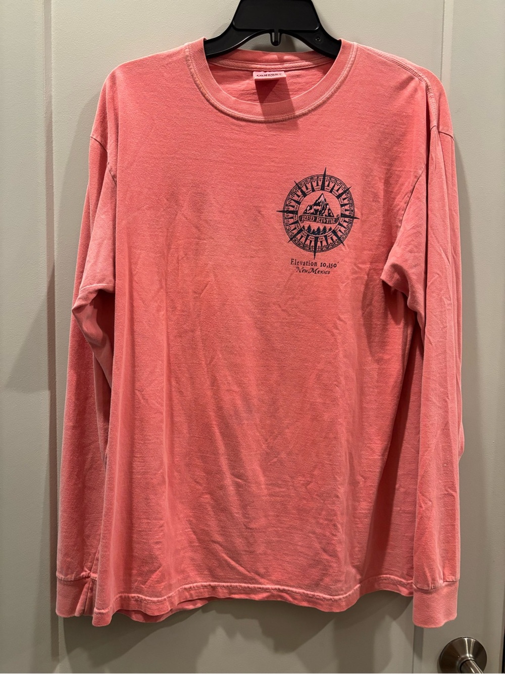 Comfort Colors Coral Long-Sleeve Graphic Crewneck